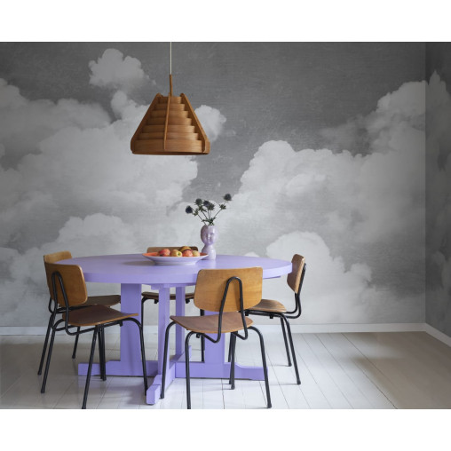 Tapet pentru copii Cuddle Clouds, Graphite, Rebel Walls