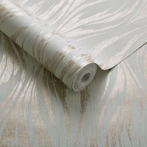 Tapet, Ripple, Shimmer Gold and Cream Luxury Feature, 1838 Wallcoverings, 5.3mp / rola - Img 2