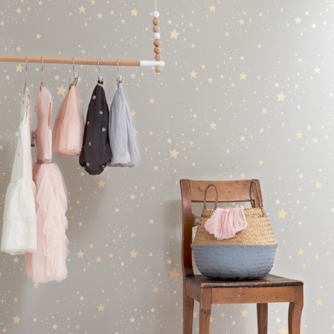 Tapet Twinkle, Mud Grey, Majvillan - Img 3