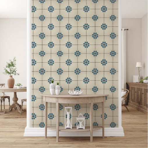 Tapet Vintage Tiles Pattern, VLAdiLA - Img 3
