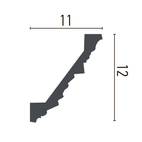 Cornisa poliuretan C758 - 12x11x200 cm - Img 2