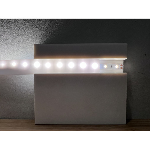 Difuzor de lumina LED din PVC, alb, 2.1x100 cm