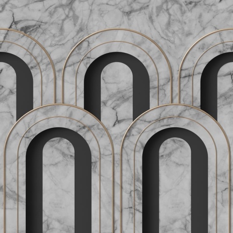 Fototapet, 3D Arch Deco, Marble, Rebel Walls - Img 2