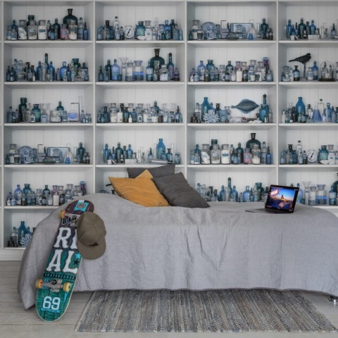 Fototapet, 3D Cabinet of Curios, Sapphire, Rebel Walls