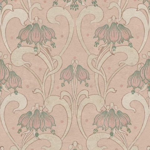 Fototapet, Art Nouveau Flower, Pink, Rebel Walls - Img 2