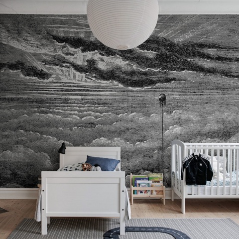 Fototapet, Balloon in the Sky, Graphite, Rebel Walls - Img 3