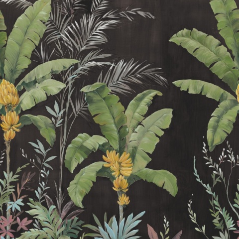 Fototapet, Banana Tree Jungle, Black, Rebel Walls - Img 2
