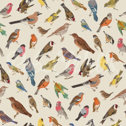 Fototapet, Birdsong Bliss, Multi, Rebel Walls - Img 2