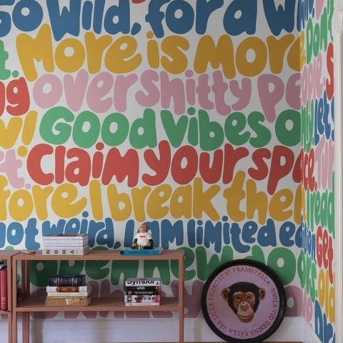 Fototapet, Blah Blah Blah, Rainbow, Rebel Walls