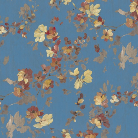 Fototapet, Blooming Garden, Turquoise, Rebel Walls - Img 6