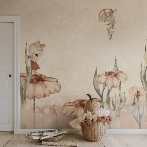 Fototapet, Bloomy Fields of Marion, Pink, Rebel Walls - Img 5