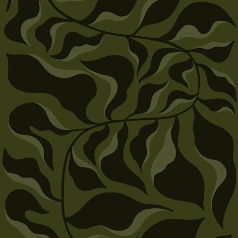 Fototapet, Bold Botanica, Dark Green, Rebel Walls - Img 2