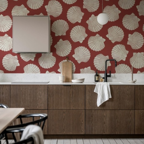 Fototapet, Bold Shell, Red, Rebel Walls - Img 3