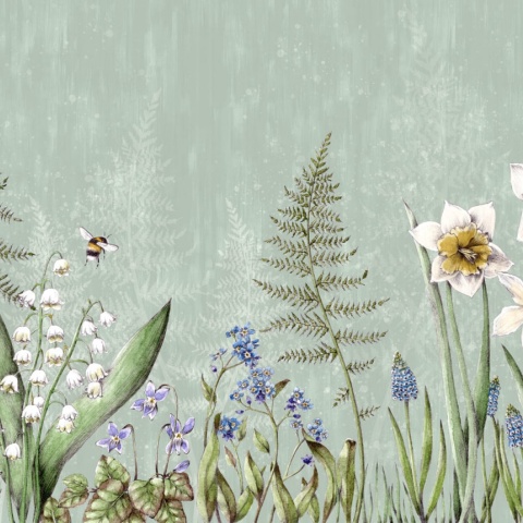 Fototapet, Bumblebee, Green, Rebel Walls - Img 2