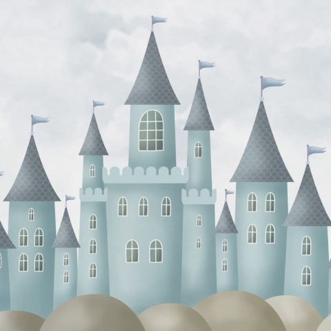 Fototapet, Castle Village, Blue, Rebel Walls - Img 2
