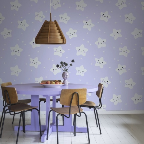 Fototapet, Cute Stars, Lilac, Rebel Walls - Img 3