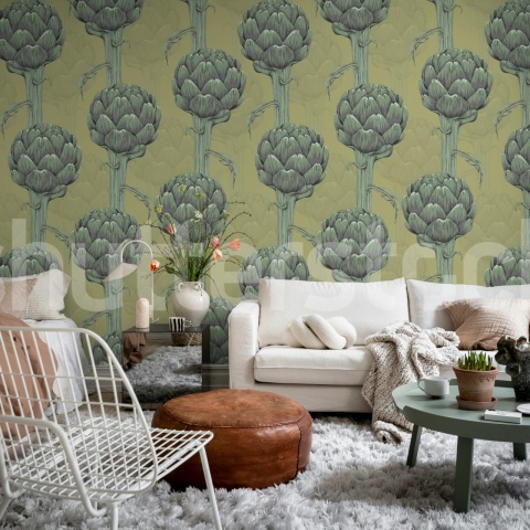 Fototapet, Cynara Grace, Soft Green, Rebel Walls