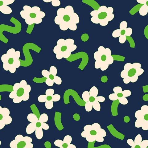 Fototapet, Dancing Flowers, Green, Rebel Walls - Img 2