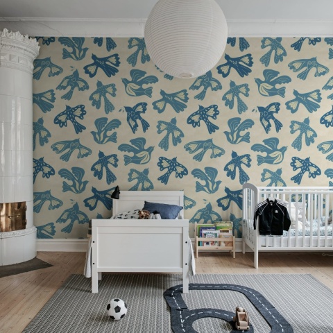 Fototapet, Dancing Wings, Light Blue, Rebel Walls