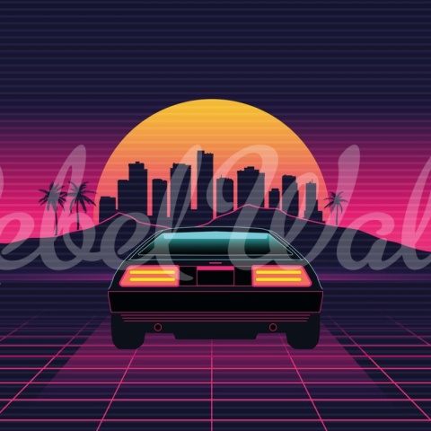 Fototapet, Delorian, Night, Rebel Walls - Img 2