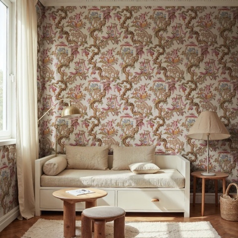 Fototapet, Dragon Tree Bloom, Beige, Rebel Walls