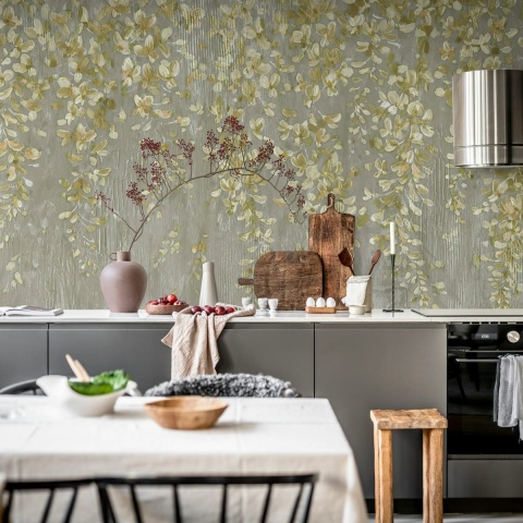 Fototapet, Draped Blossoms, Gold, Rebel Walls - Img 3