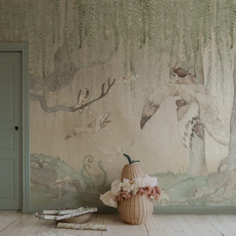 Fototapet, Dream Forest Girl, Green Rose, Rebel Walls - Img 5