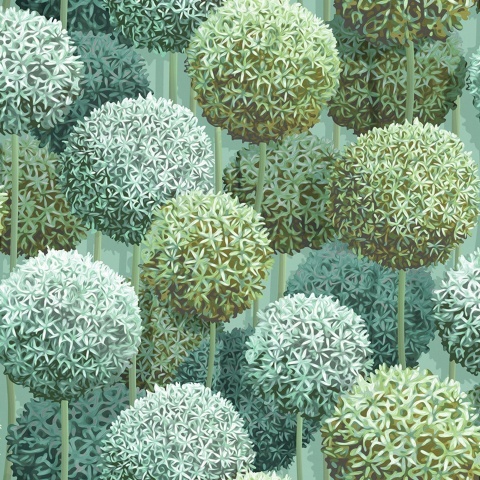 Fototapet, Elysian Flowers, Green, Rebel Walls - Img 2