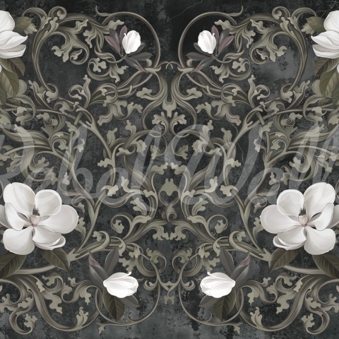 Fototapet, Fabulous Flowers, Gray, Rebel Walls - Img 2
