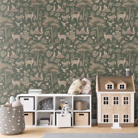 Fototapet Fantastic Forest - Vintage Green, Kikki Belle - Img 3