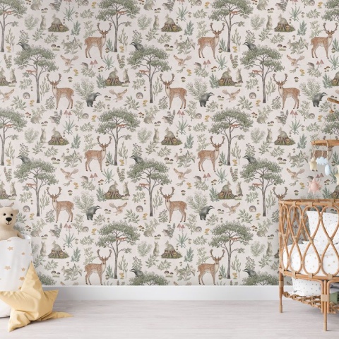 Fototapet Fantastic Forest - White, Kikki Belle - Img 4