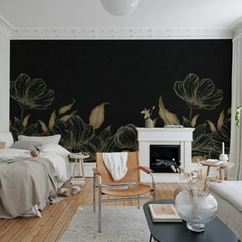 Fototapet, Floral Fantasy, Black, Rebel Walls - Img 4