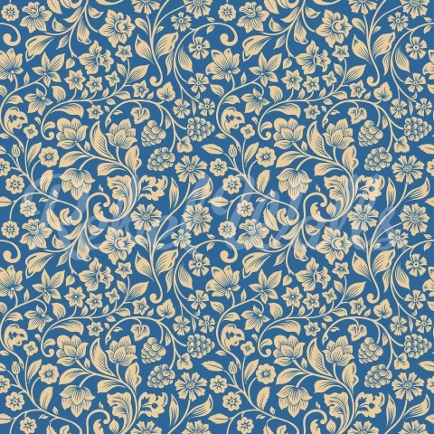 Fototapet, Floral Opulence, Blue, Rebel Walls - Img 2