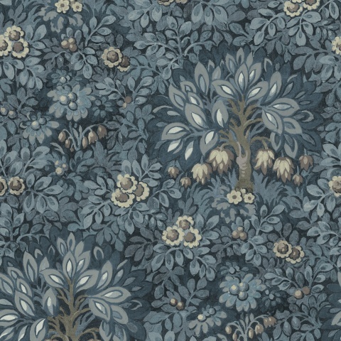 Fototapet, Flower Tree, Blue, Rebel Walls - Img 2