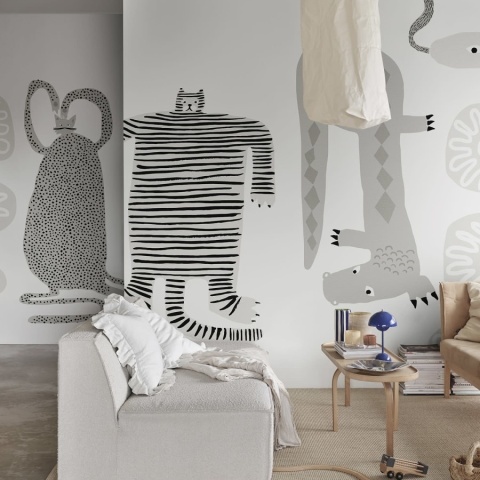 Fototapet, Funky Friends, Gray, Rebel Walls - Img 3