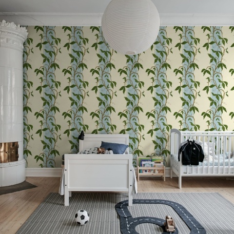 Fototapet, Garden Stripe, Light Blue, Rebel Walls - Img 3