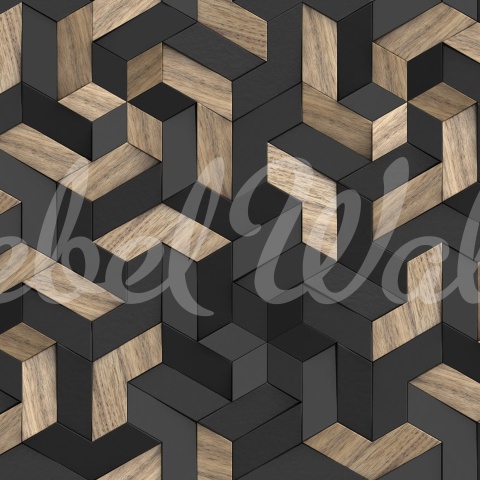 Fototapet, Geometric Wood, Rebel Walls - Img 2