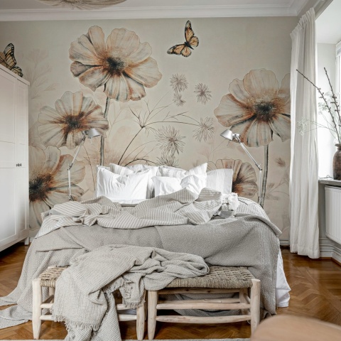 Fototapet, Giant Flowers, Pink, Rebel Walls - Img 3