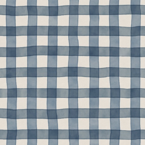 Fototapet, Gingham, Blue, Rebel Walls - Img 2