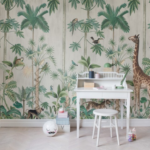 Fototapet, Giraffe's Stroll, Rebel Walls - Img 6