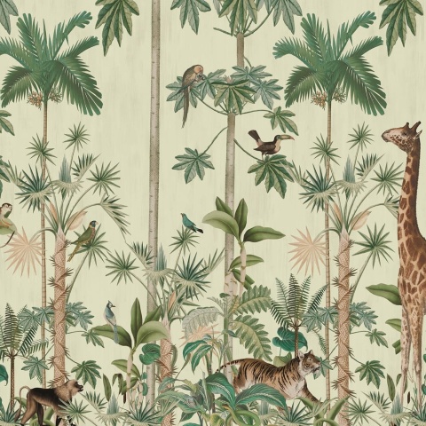 Fototapet, Giraffe's Stroll, Sunny, Rebel Walls - Img 2