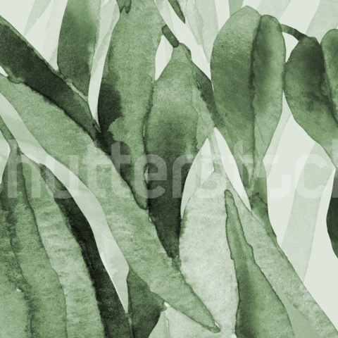 Fototapet, Hanging Branches, Solid Green, Rebel Walls - Img 4