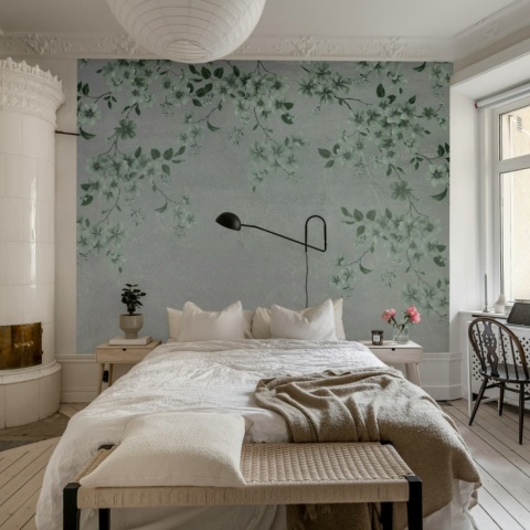 Fototapet, Hanging Flora, Gray, Rebel Walls