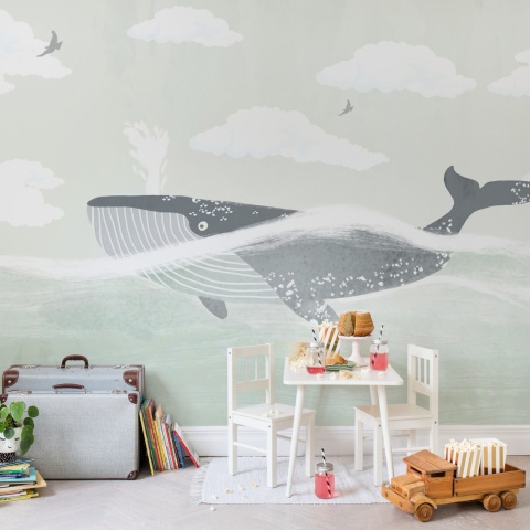 Fototapet, Happy Whale, Rebel Walls