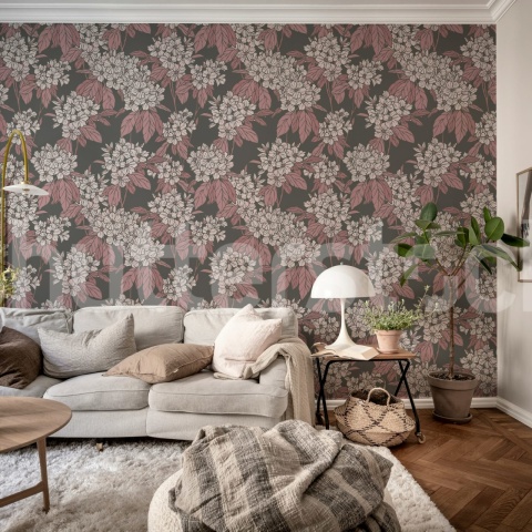 Fototapet, Jasmine Veil, Pink, Rebel Walls