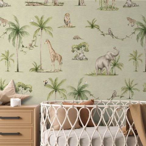 Fototapet Joyful Jungle - Green, Kikki Belle - Img 5