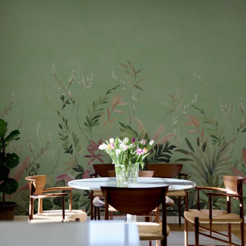 Fototapet, Jungle Meadow, Green, Rebel Walls - Img 3