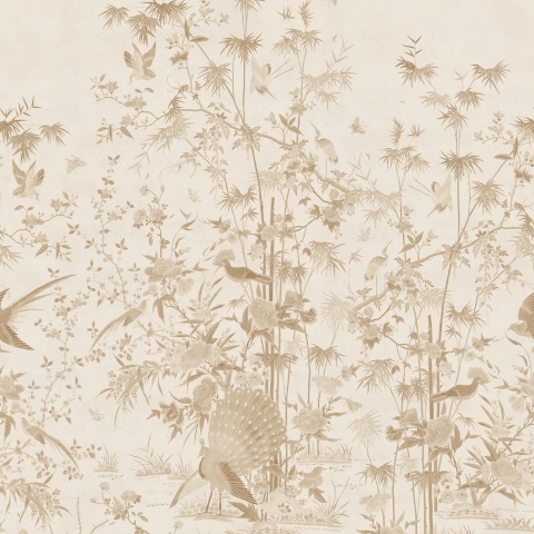 Fototapet lavabil, Chinoiserie Garden, Beige, Sandberg - Img 2