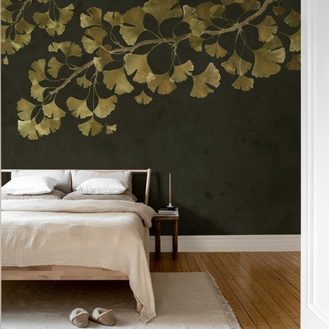 Fototapet, Maidenhair Tree, Black, Rebel Walls - Img 3