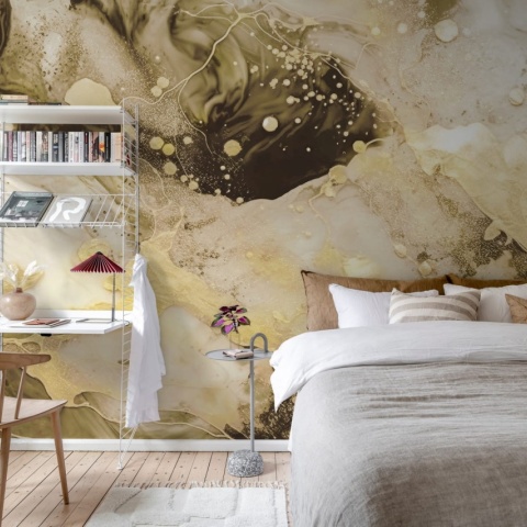 Fototapet, Marble Stream, Gold, Rebel Walls - Img 6